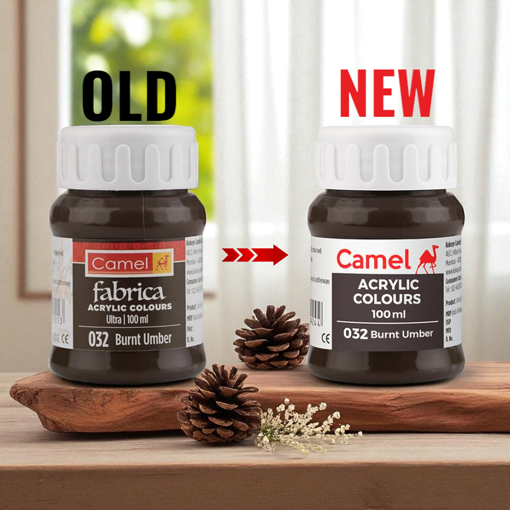 Camel Fabrica Acrylic Colours 100ml - Classic, Pearl & Metallic Shades